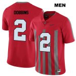 Men's NCAA Ohio State Buckeyes J.K. Dobbins #2 College Stitched Elite Authentic Nike Red Football Jersey CH20O40BB